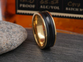 The Anubis | Gold and Black Titanium Ring